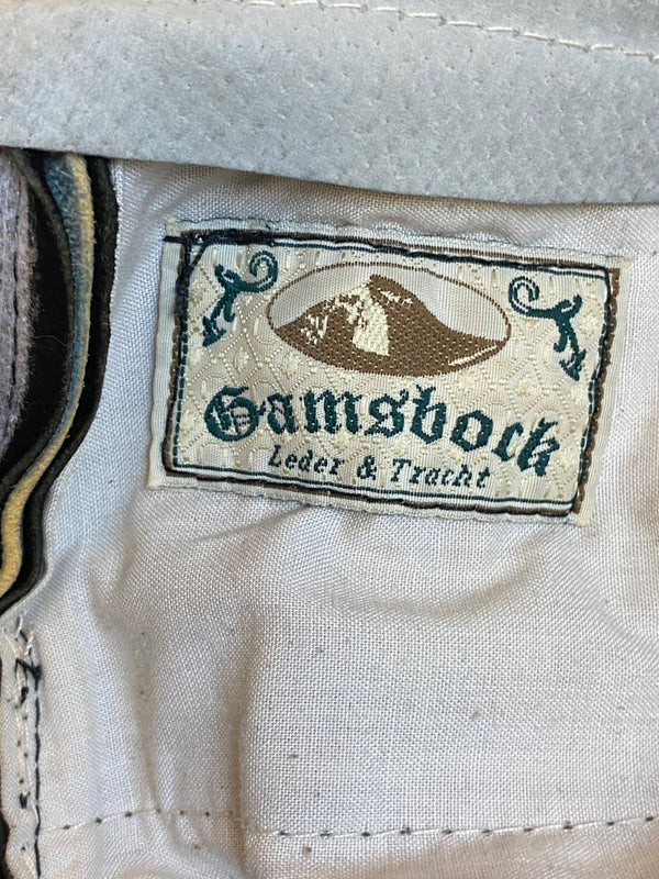 Damen Trachtenlederhose Gr. 34 – schwarz bestickt