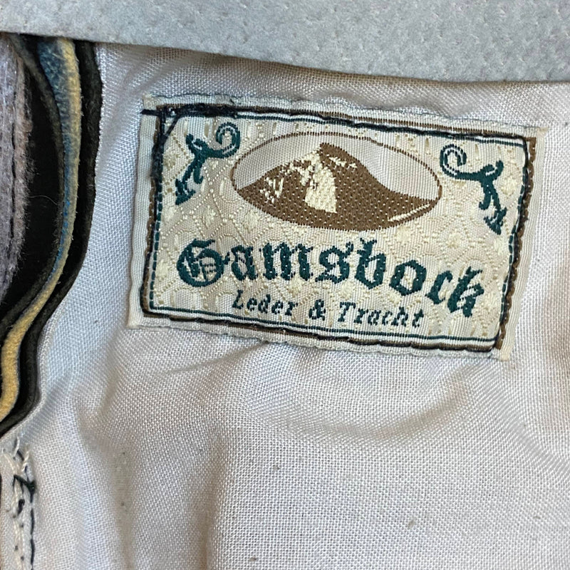 Damen Trachtenlederhose Gr. 34 – schwarz bestickt