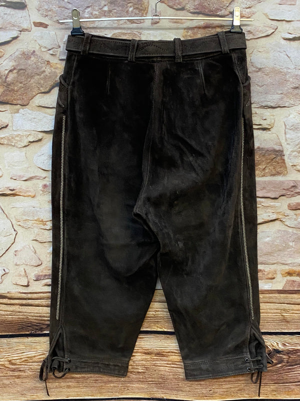 Damen Trachtenlederhose Gr. 36 – dunkelbraun 3/4 – Beckert Modell