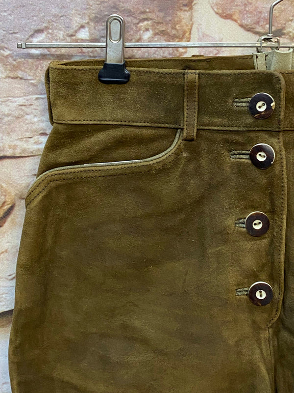 Kurze Vintage Damen Lederhose Spieth & Wensky – Gr. 36