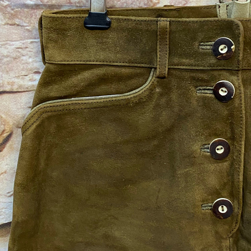 Kurze Vintage Damen Lederhose Spieth & Wensky – Gr. 36