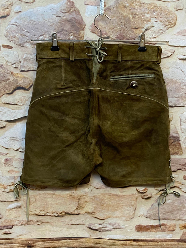 Kurze Vintage Damen Lederhose Spieth & Wensky – Gr. 36