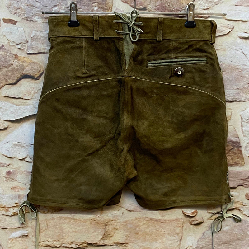 Kurze Vintage Damen Lederhose Spieth & Wensky – Gr. 36