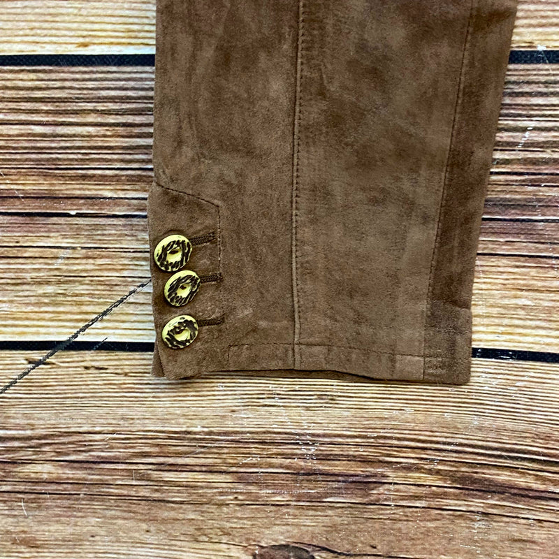 Vintage 80er/90er Damen Lederhose aus Echtleder Braun Gr. 42, Ansicht 4