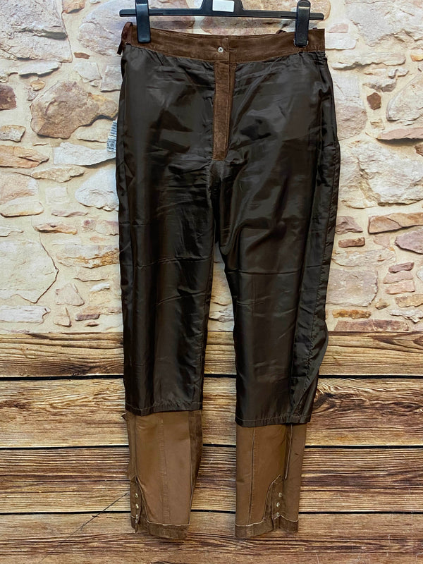 Vintage 80er/90er Damen Lederhose aus Echtleder Braun Gr. 42, Ansicht 5
