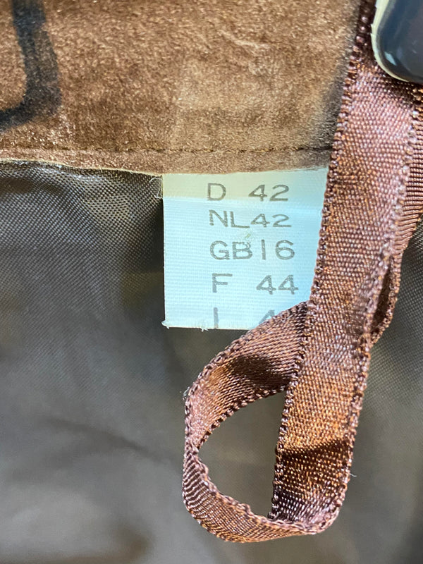 Vintage 80er/90er Damen Lederhose aus Echtleder Braun Gr. 42, Ansicht 7