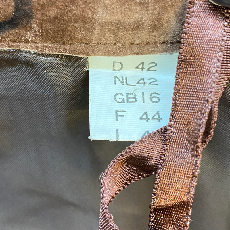Vintage 80er/90er Damen Lederhose aus Echtleder Braun Gr. 42, Ansicht 7