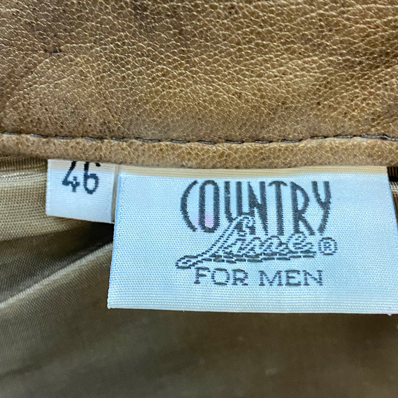 Country Line Markenetikett und Größenetikett 46 in der Vintage Trachtenlederhose