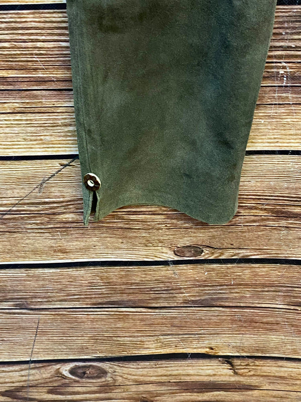 „Vintage Trachtenlederhose Herren lang mit Patina und Wildlederoptik“