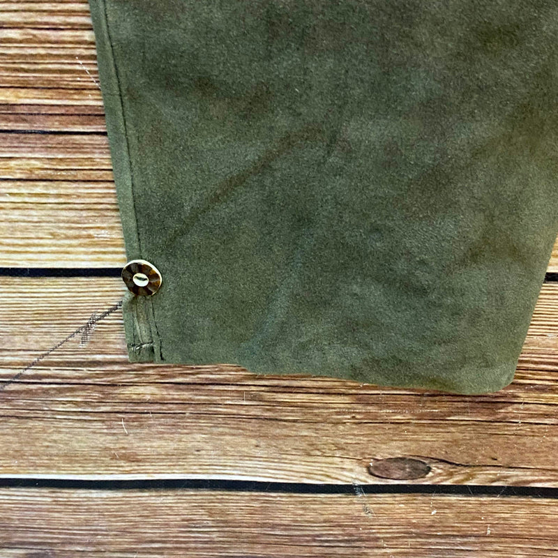 Lange Trachten Lederhose Herren Gr. 52 olivgrün Wildleder