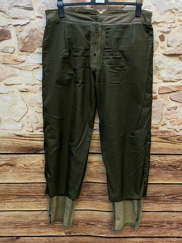 „Vintage Trachtenlederhose Herren lang mit Patina und Wildlederoptik, Innenansicht“