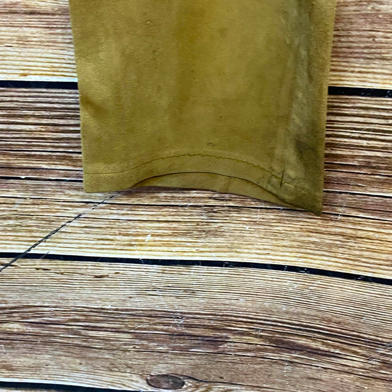 „Lange Lederhose Trachtenhose Größe 48 aus echtem Leder in olivbraun mit Beintaschen Ansicht 3“