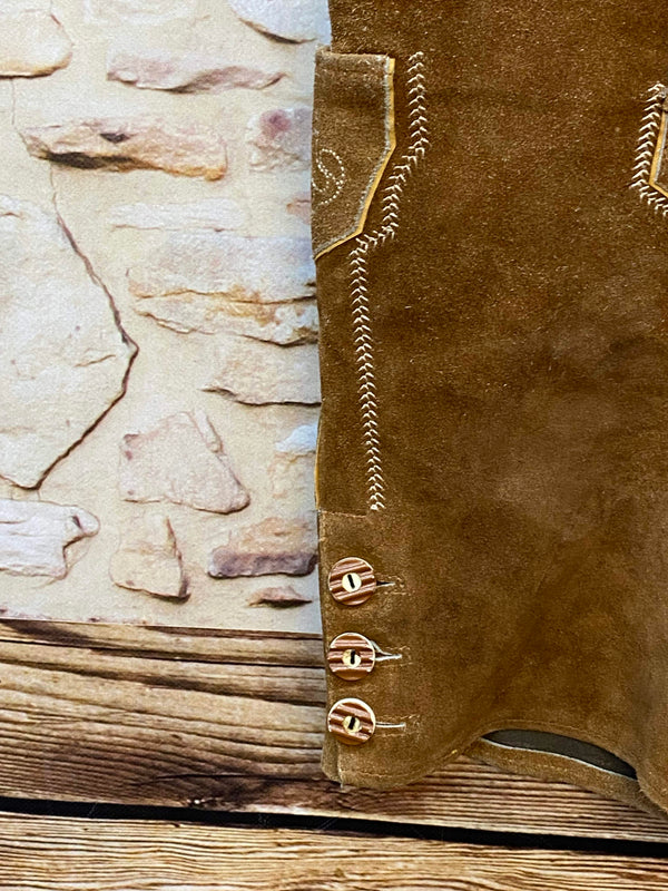 Kurze Trachtenlederhose Herren Gr. 50 – braune Lederhose von Occulto Trachten, Ansicht 5
