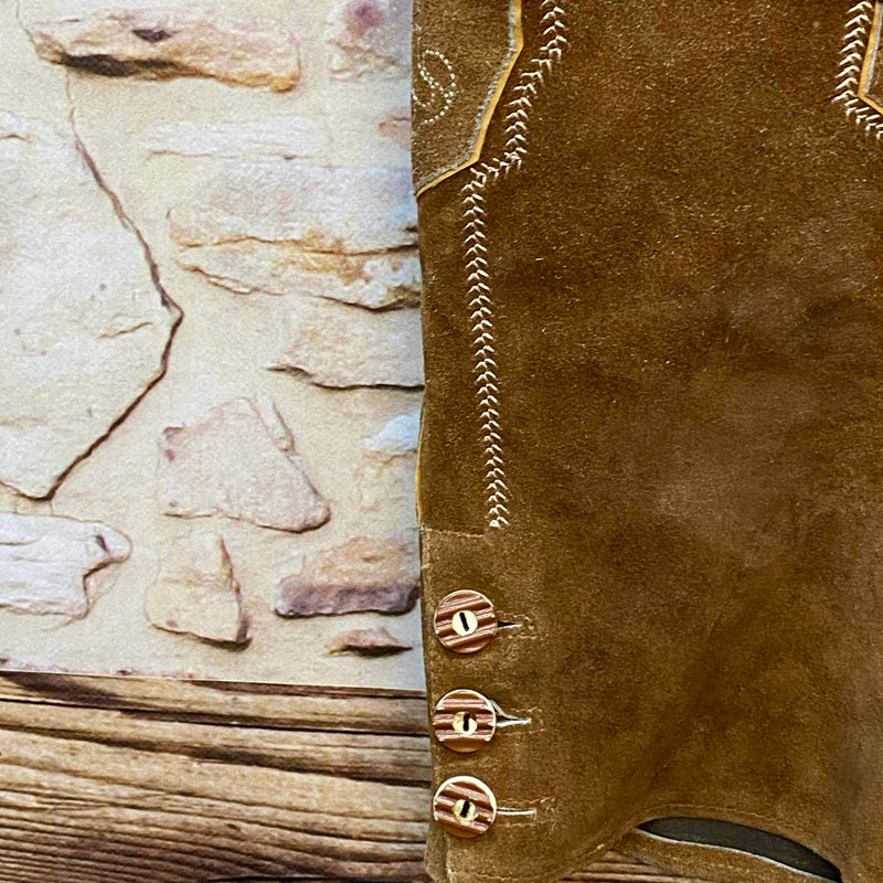 Kurze Trachtenlederhose Herren Gr. 50 – braune Lederhose von Occulto Trachten, Ansicht 5