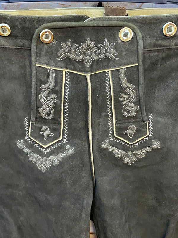 Kurze Trachtenlederhose Herren Gr. 64 – braune Stockerpoint Lederhose aus Echtleder, Ansicht 6