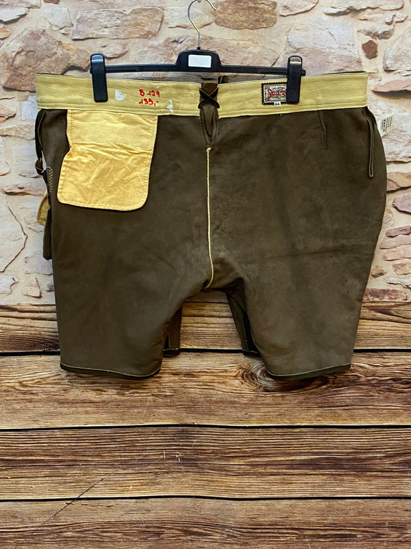 Kurze Trachtenlederhose Herren Gr. 64 – braune Stockerpoint Lederhose aus Echtleder, Ansicht 3