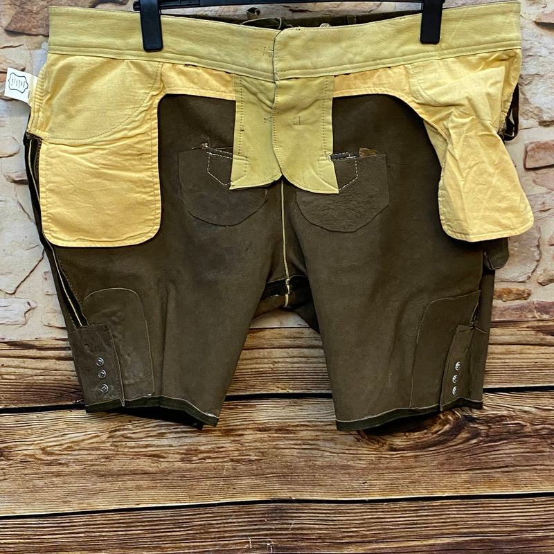 Kurze Trachtenlederhose Herren Gr. 64 – braune Stockerpoint Lederhose aus Echtleder, Ansicht 4