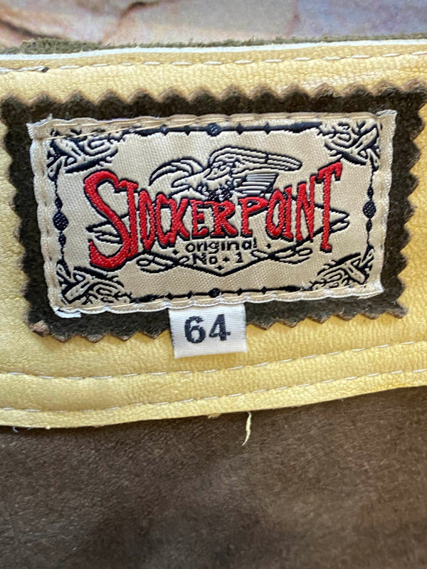 Kurze Trachtenlederhose Herren Gr. 64 – braune Stockerpoint Lederhose aus Echtleder, Ansicht 7