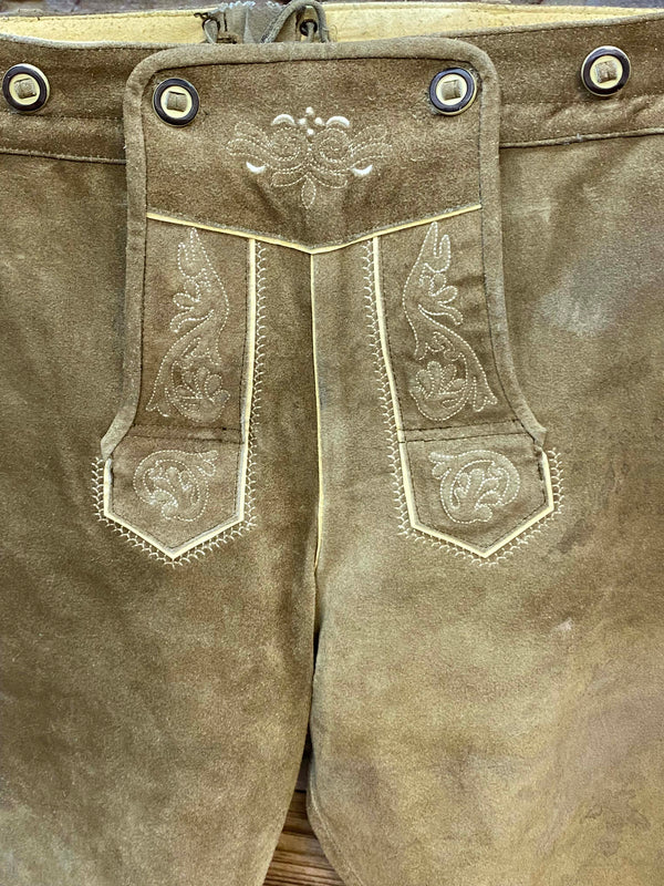 Kurze Trachtenlederhose Herren Gr. 60 – braune Kaisers Trachten Lederhose aus Echtleder, Ansicht 5