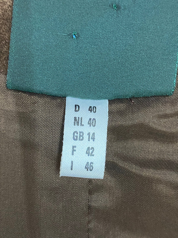 Trachten Ledermieder Corsage aus Leder, Gr.40 braun. Hammerschmid