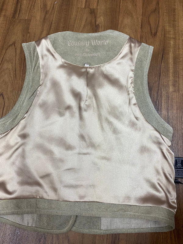 Damen Trachtenweste von Country World – Beige/Senffarben, Größe 36