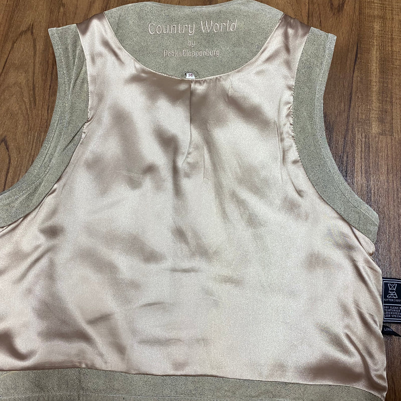 Damen Trachtenweste von Country World – Beige/Senffarben, Größe 36