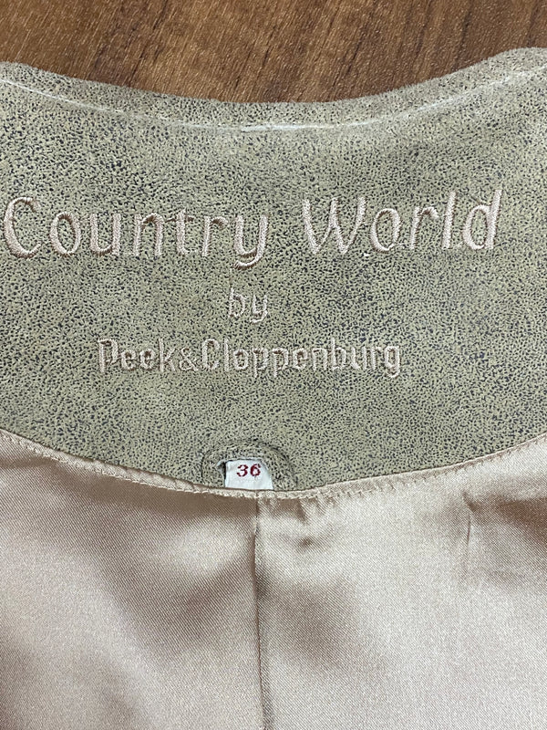Damen Trachtenweste von Country World – Beige/Senffarben, Größe 36