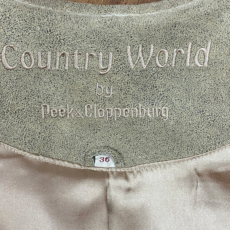 Damen Trachtenweste von Country World – Beige/Senffarben, Größe 36