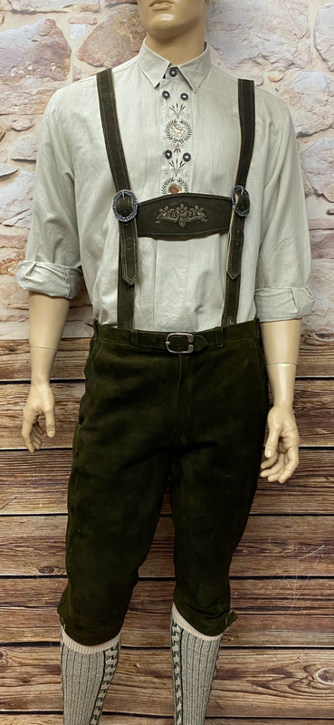 5-teiliges hochwertiiges Trachten-Outfit für Herren Gr.52 Vintage Unikat mit Socken Und Hemd