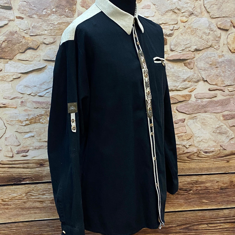 Trachtenhemd  Gr.45 in schwarz