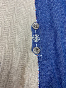 Langer Trachten-Jeansrock Gr.38
