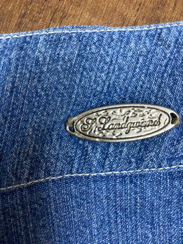 Trachten-Jeansrock Gr. 38 – Blau/Natur im Landhaus-Look