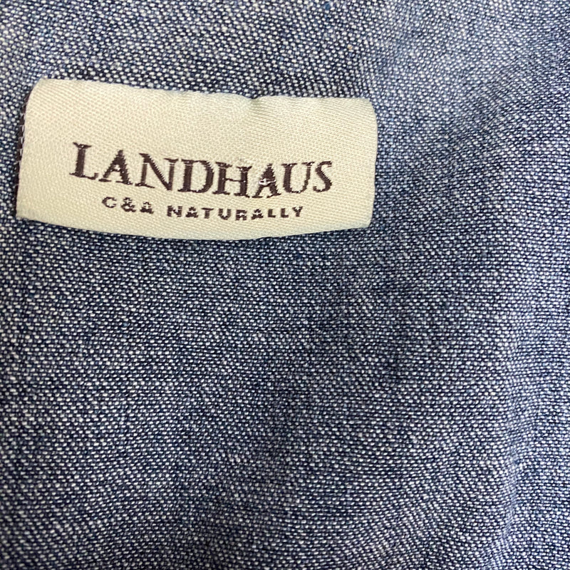Landhaus-Trachtenzweiteiler Gr. 40 – Denim-Optik in Blau/Weiß