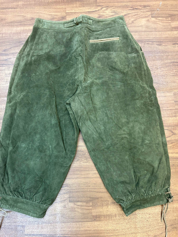 Vintage Trachten-Lederhose mit Blumenstickerei