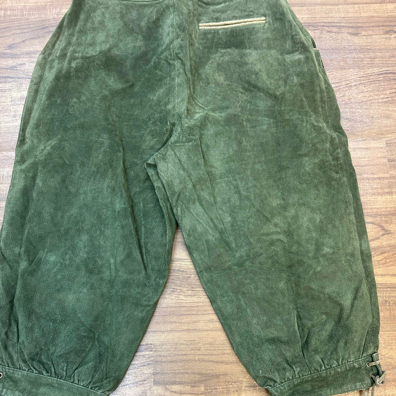 Vintage Trachten-Lederhose mit Blumenstickerei
