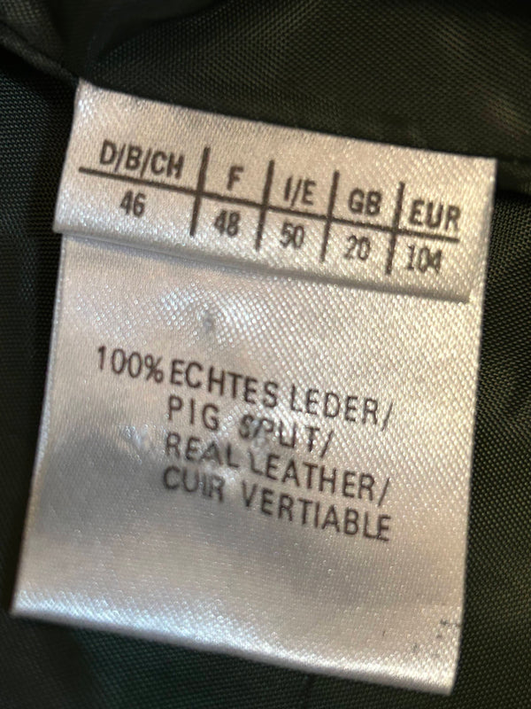Vintage Trachten-Lederhose mit Blumenstickerei