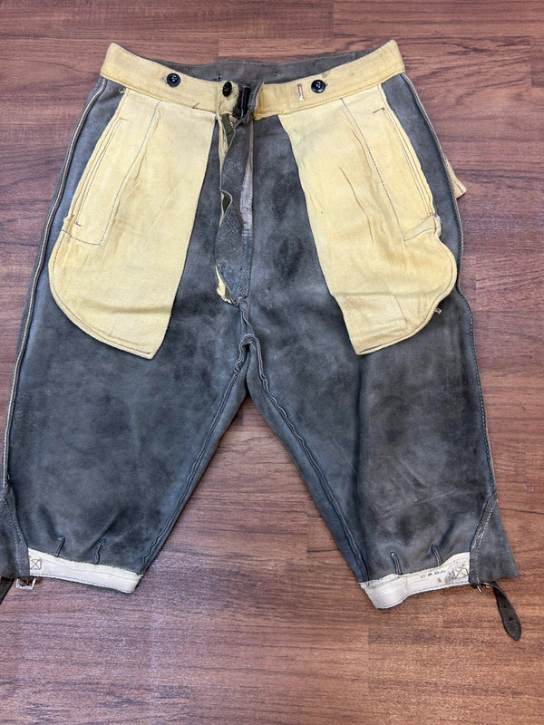 Robuste Vintage Herren-Kniebundhose aus Leder