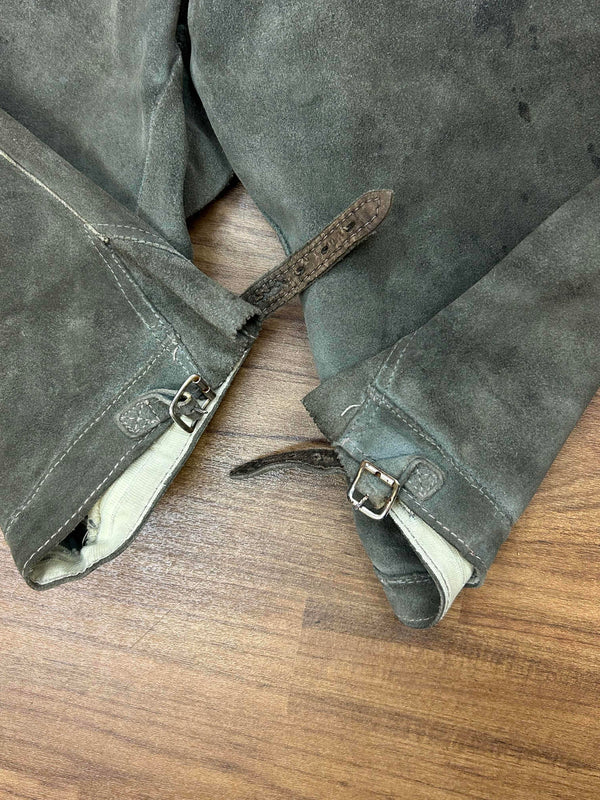Trachten-Lederhose Kniebund Vintage  Krachlederne Bund 80 cm