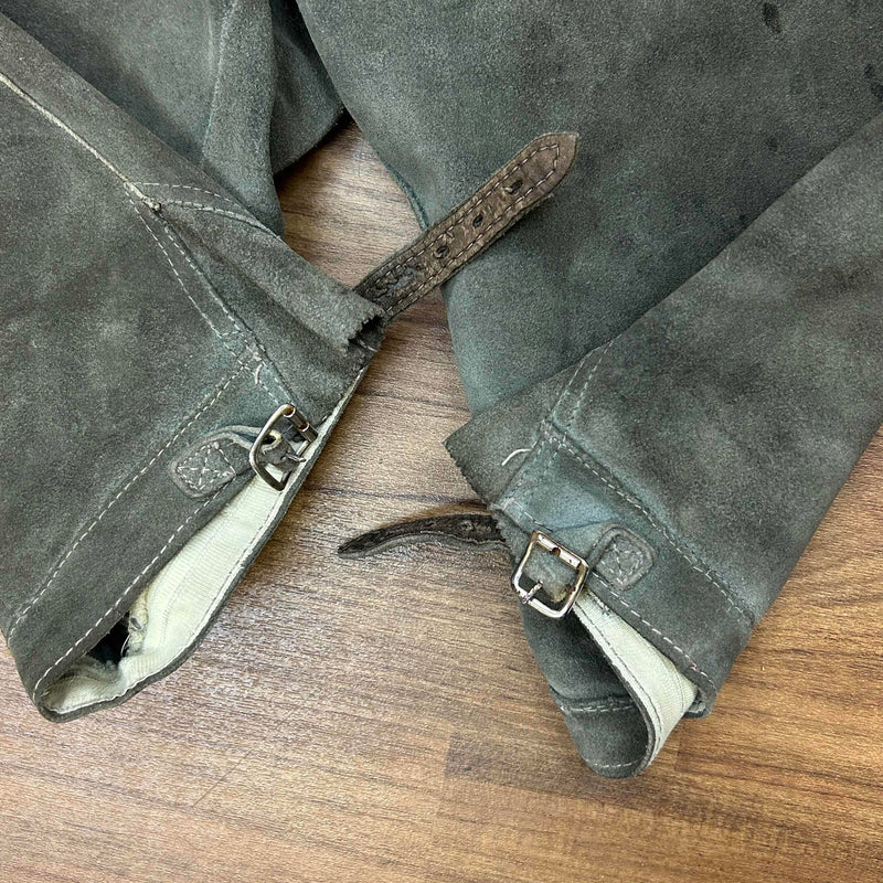 Robuste Vintage Herren-Kniebundhose aus Leder