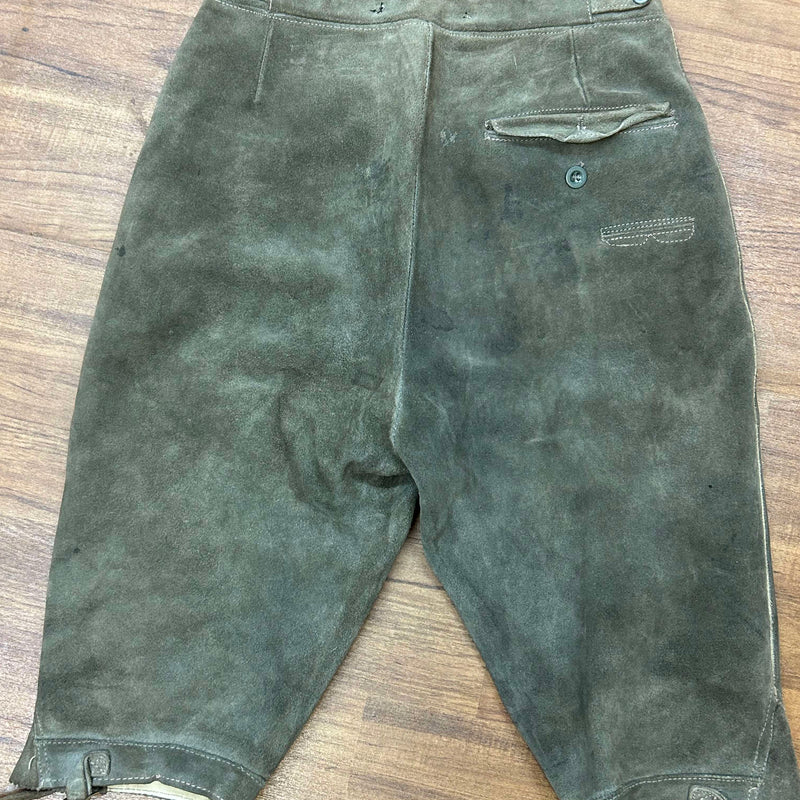 Trachten-Lederhose Kniebund Vintage  Krachlederne Bund 80 cm