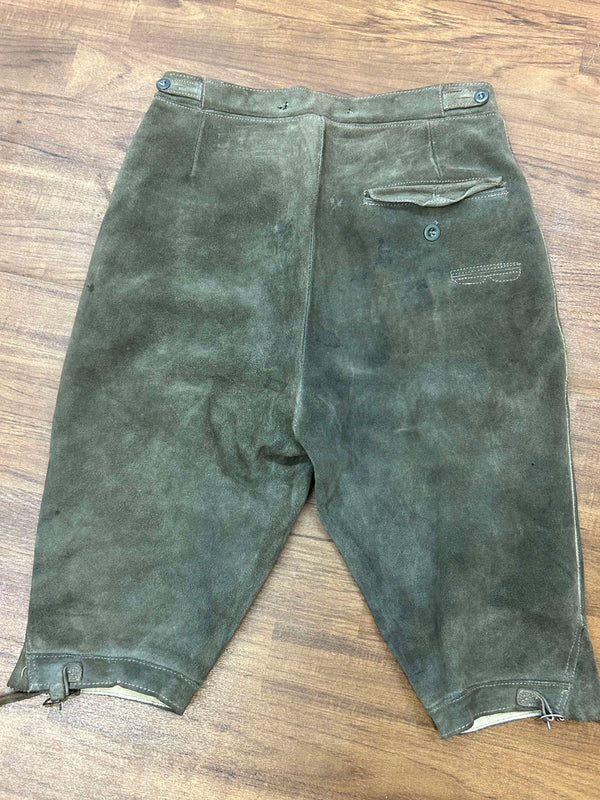 Robuste Vintage Herren-Kniebundhose aus Leder