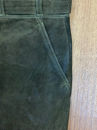 Pantalon en cuir traditionnel jusqu'aux genoux Pantalon de chasse en cuir Frankonia jusqu'aux genoux ceinture 91, taille 50