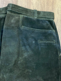 Pantalon en cuir traditionnel jusqu'aux genoux Pantalon de chasse en cuir Frankonia jusqu'aux genoux ceinture 91, taille 50