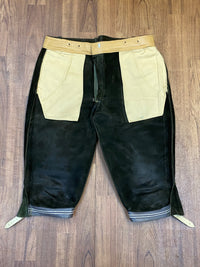 Pantalon en cuir traditionnel jusqu'aux genoux Pantalon de chasse en cuir Frankonia jusqu'aux genoux ceinture 91, taille 50