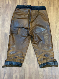 Alte Kniebund-Trachtenlederhose vón Leder Nübler aus München Bund 80 cm, Gr.44