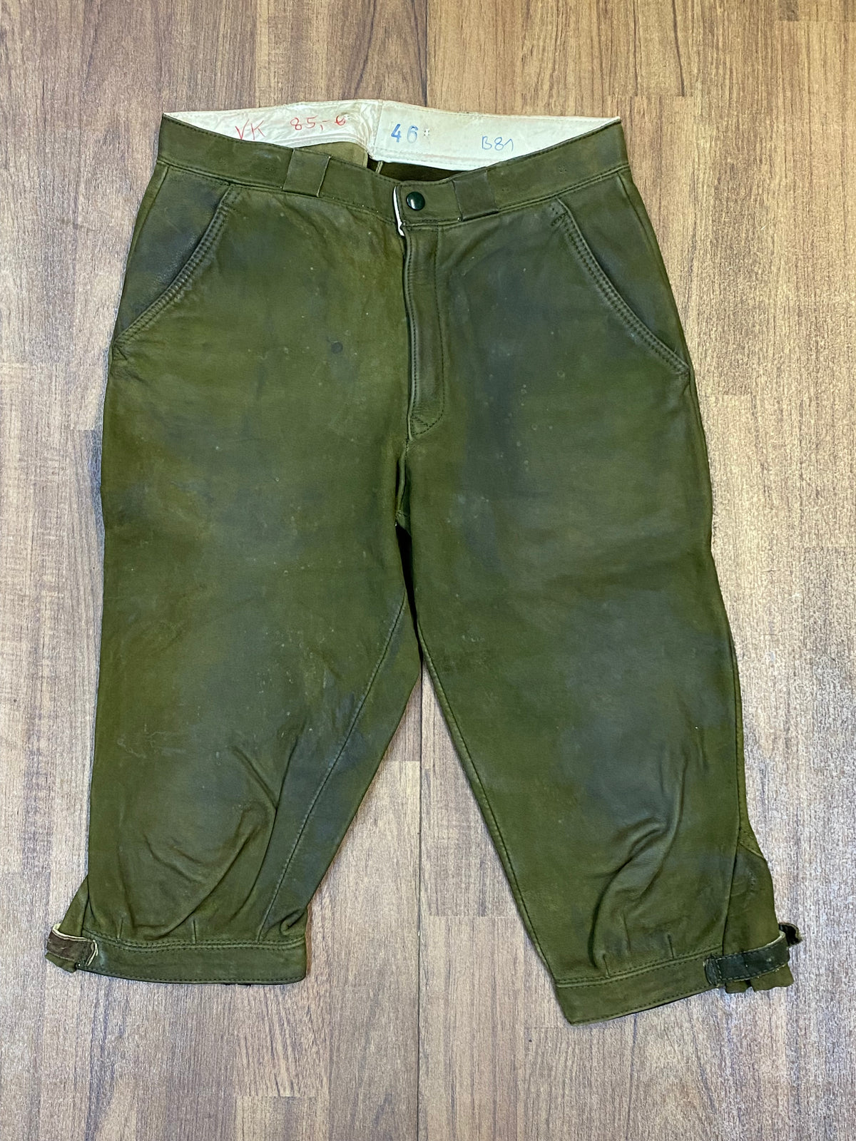 Trachtenkniebundhose aus Leder Gr.46 Bund 81 cm