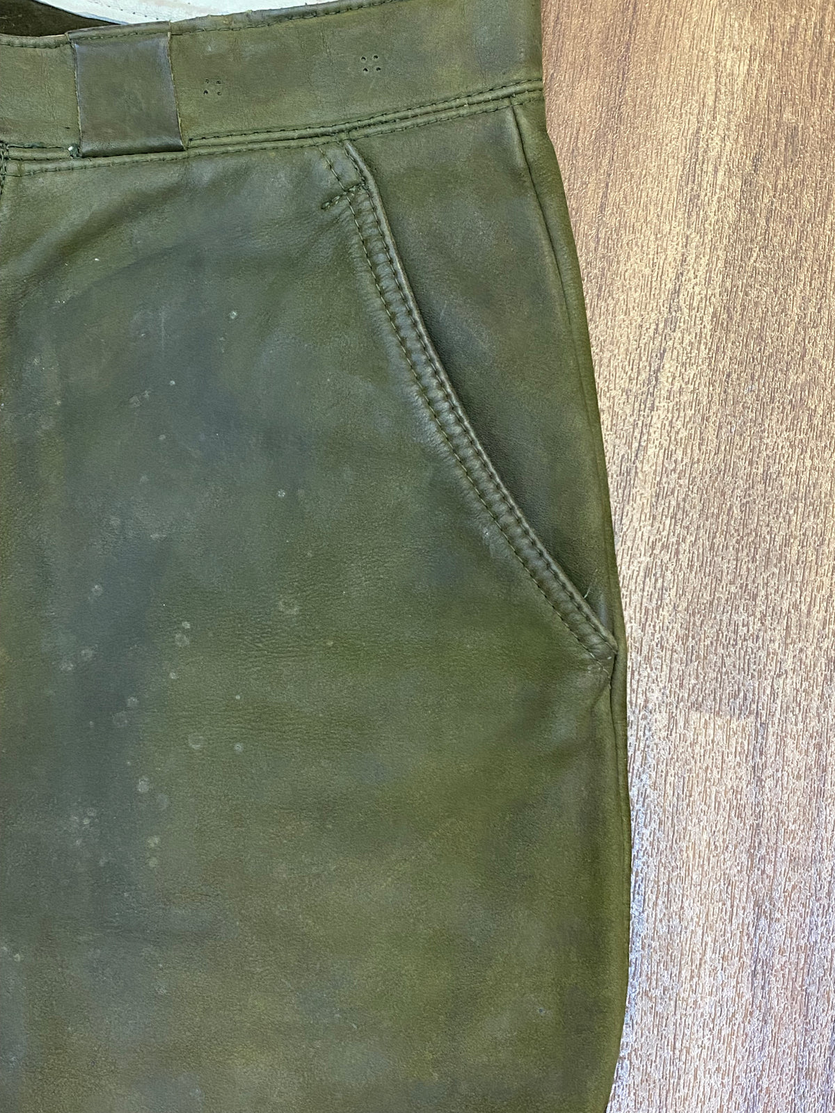 Trachtenkniebundhose aus Leder Gr.46 Bund 81 cm