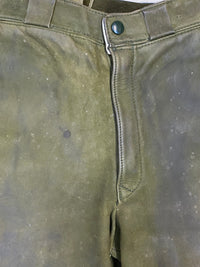 Trachtenkniebundhose aus Leder Gr.46 Bund 81 cm