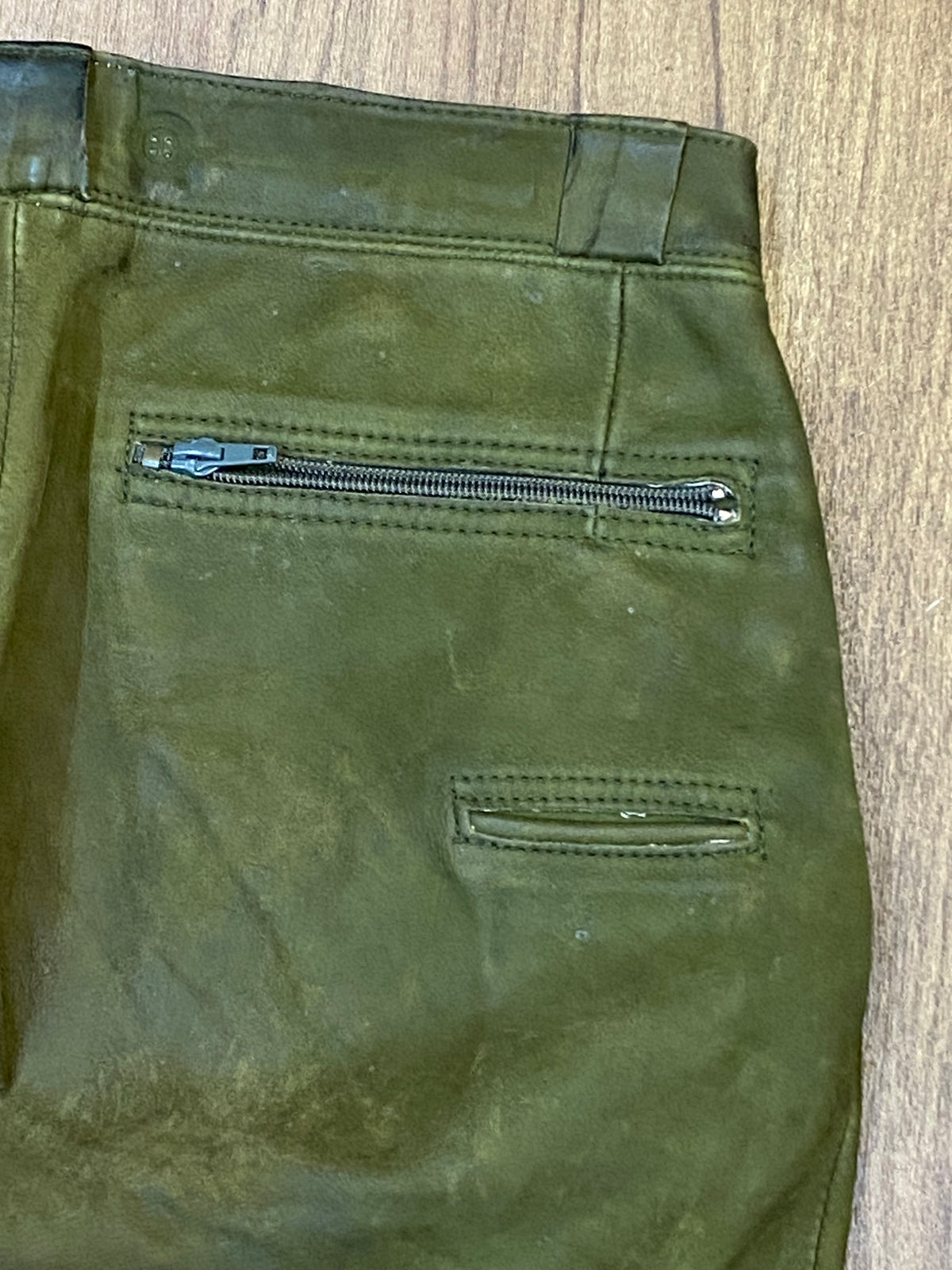 Trachtenkniebundhose aus Leder Gr.46 Bund 81 cm