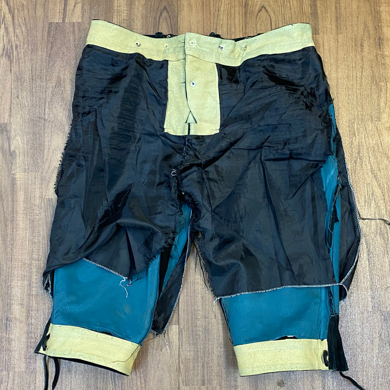 Schwarze Trachtenlederhose Kniebund Trachten  Herren Bund 102, Gr.54